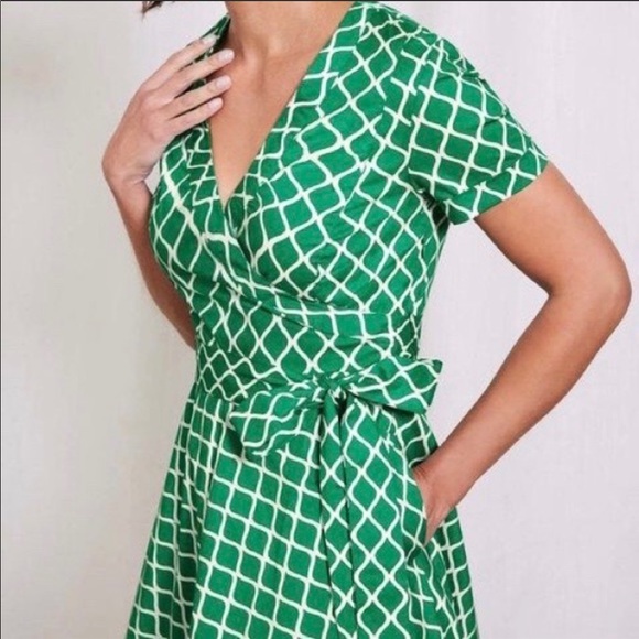 Boden Lara Wrap Dress meadow green - Picture 3 of 7